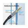 Кабель мультимедийный 3.5mm M to 3.5mm M 1.0m (4pin) gray Vention (BAQHF)