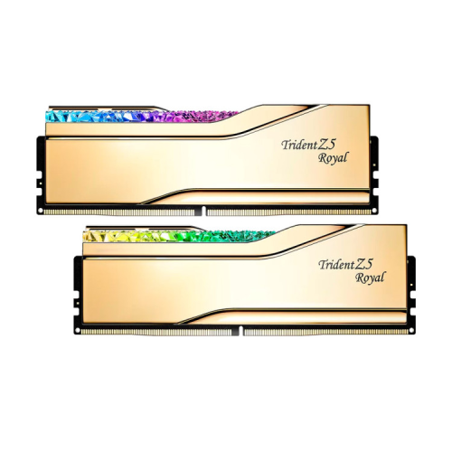 Модуль пам'яті для комп'ютера DDR5 64GB (2x32GB) 6000 MHz Trident Z5 Royal Gold G.Skill (F5-6000J2836G32GX2-TR5G)