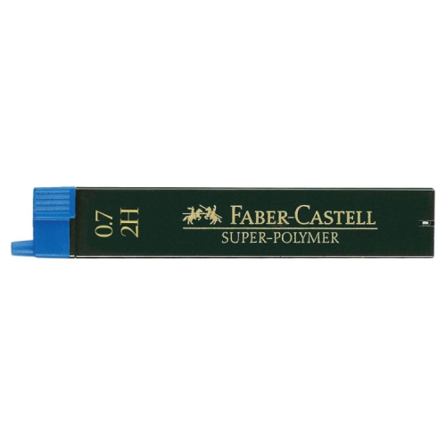 Грифель для механічного олівця Faber-Castell Super-Polymer 2Н (діаметр 0,7 мм), 12 штук в пеналі (27661)