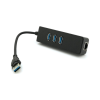 Концентратор Voltronic USB 3.0 to 3xUSB + Ethernet black (YT-3H3+1)
