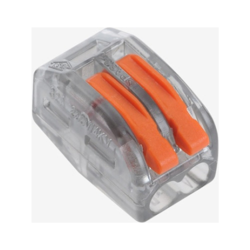 Соединитель кабеля 2-pin аналог WAGO K222-412T, 50штпак Voltronic (K222-412T/50)