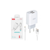 Зарядний пристрій XO L57 2.4A/2USB + lightning (XO-L57-LGHT)