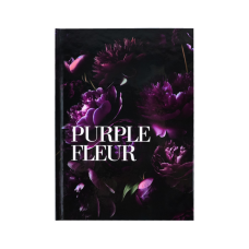 Книга записна Axent Purple fleur А5, 96 аркушів, клітинка, тверда обкладинка (8459-2-A)