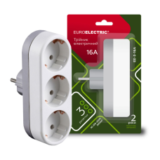 Мережевий розгалужувач EUROELECTRIC X3 16 A White з заземленням (EE-3-16A)