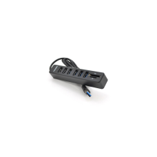 Концентратор VEGGIEG USB 2.0 8-in-1 to 6xUSB 2.0 + SD/TF black/blue (V-C306/19897)