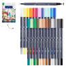 Набір маркерів Faber-Castell двосторонніх Goldfaber Gofa Sketch Markers, 24 кольора (32610)