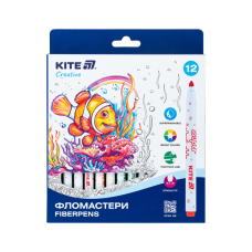 Фломастери Kite Creative Superwashable 12 кольорів (K-1152)