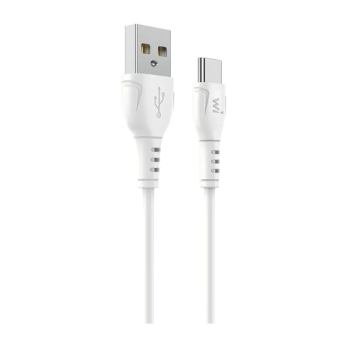 Дата кабель USB 2.0 AM to USB-C 1.0m PVC white Wibrand (WI.DC/BO1W-UC)