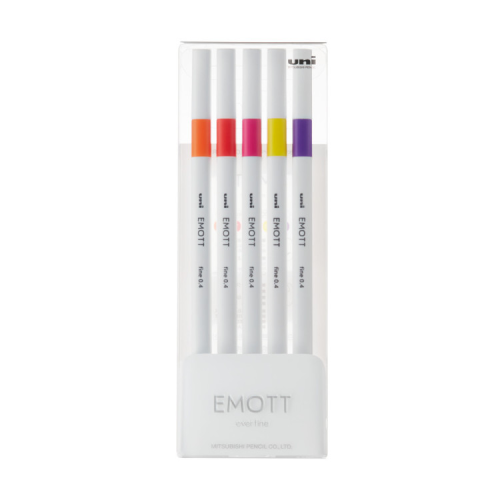 Лайнер UNI набір Emott Passion Color 0.4 мм 5 кольорів (PEM-SY/5C.02PC)