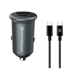 Зарядное устройство Armorstandart USB Type-C PD20W + USB QC 3.0 Grey + cable USB-C (ARM82461)