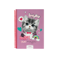 Блокнот Maxi А5, пластикова обкладинка, спіраль, 80 арк., клітинка (MX21950-02)