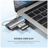 Считыватель флеш-карт Ugreen USB Type-C 3.1 to TF/SD CM184 Gray (50704)