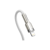Дата кабель USB-C to Lightning 1.0m Cafule Metal PD 20W white Baseus (CATLJK-A02)
