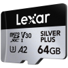 Карта пам'яті Lexar 64GB microSDXC class 10 UHS-I U3 V30 A2 Professional Silver (LMSSIPL064G-BNANG)