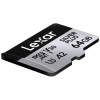 Карта пам'яті Lexar 64GB microSDXC class 10 UHS-I U3 V30 A2 Professional Silver (LMSSIPL064G-BNANG)