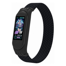 Ремінець до фітнес браслета Armorstandart Braided Solo Loop для Xiaomi Mi Band 7/6/5/4 Black size L (ARM58763)