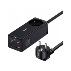 Зарядний пристрій Baseus AC + 2xUSB-C 65W + 2xUSB black (PSZM000901)