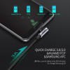 Дата кабель USB 2.0 AM to USB-C 1.0m US284 Angled Alum. Braid Black Ugreen (50941)