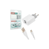 Зарядний пристрій XO L75 2USB/2.4A + Type-C White (XO-L75-T)