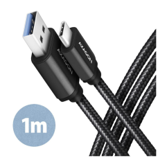 Дата кабель USB 3.2 AM to USB-C 1.0m black AXAGON (BUCM3-AM10AB)