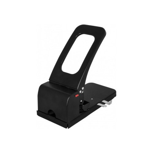 Діркопробивач Economix металевий корпус з лінійкою, до 100 аркушів чорний (E40126)