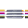 Художній маркер Faber-Castell набір акварельних двосторонніх Goldfaber Aqua Dual Marker Lettering , 6 кольорів (32311)