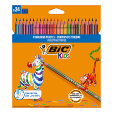 Олівці кольорові Bic Evolution Stripes 24 кольори (bc502447)