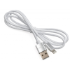 Дата кабель USB 2.0 AM to Lightning 1m nylon silver Vinga (VCPDCLNB1S)