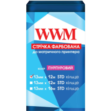 Лента к принтерам 13мм х 12м STD к. Purple WWM (R13.12SP)