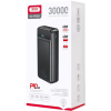 Батарея универсальная XO 30000mAh, PD/65W for laptop, QC/22.5W, black (PR201_Black)