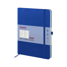 Еженедельник Axent датированный 2026 Grand Strong 195х255, синий (8530-26-02-A)