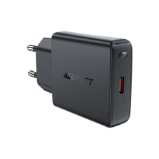 Зарядний пристрій Acefast A65 USB-C PD20W GaN ultra-thin Black (6974316282686)