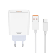 Зарядний пристрій XO USB 120W + cable USB to USB-C white (XO-L128U)