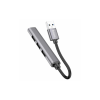 Концентратор HOCO USB to USB 3.0 + 3xUSB 2.0 metal gray (6931474765468)