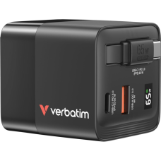 Зарядное устройство Verbatim GaN 65 W 2 ports (USB-C/1xUSB-A) (32217)