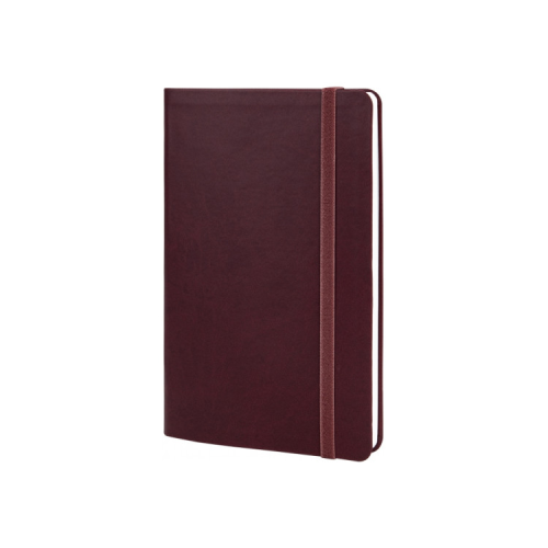 Книга записна Optima А5 VIVELLA, м’яка обкладинка, гумка, білий блок лінія, бордо (O27104-18)