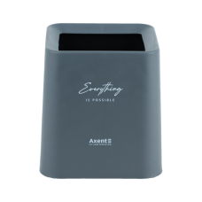 Корзина для бумаг Axent Настольный контейнер для мусора, квадратный, серый (2132-03-A)