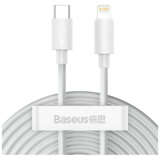 Дата кабель USB 2.0 AM to Lightning 1.5m 20W Simple WisdomKit (2PCS) white Baseus (TZCATLZJ-02)
