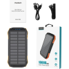 Батарея універсальна Choetech 10000mAh, 5V/2.1A, solar panel, Qi-5W, Black-Orange (B659-OR)