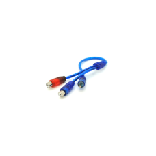Кабель мультимедийный 1xRCA M to 2xRCA F 0.2m blue Voltronic (YT-RCA(M)/2хRCA(F)-0,2Cu)