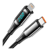 Дата кабель USB-C to Lightning 2.0m 20W Digital Display black Essager (EXCTL-YDA01)