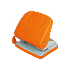 Діркопробивач Economix пластиковий з лінійкою, до 30 аркушів, помаранчевий (E40135-06)