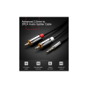 Кабель мультимедийный 3.5mm M to 2xRCA M 1.0m AV116 black Ugreen (10749)