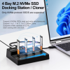 Док-станция для накопителей Maiwo 4*NVMe M.2 SSD Key M/B+M to USB4.0 USB-C 40Gbps (K3015P4)