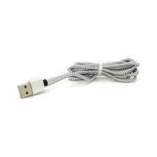 Дата кабель USB 2.0 to Lightning 2.0m 2A magnetic nylon silver PiPo (18169)