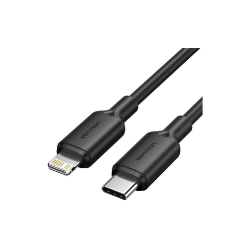 Дата кабель USB-C to Lightning 1.0m 3A black Vention (LAKBF)