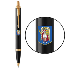 Ручка кулькова Parker IM 17 CITY Black GT BP Герб Києва (22032_C0010u)