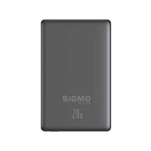 Батарея універсальна Sigma X-power SI10A7QL-MAG grey 10000mAh, Magnetic wireless 15W, PD+QC, 20W max (4827798955116)