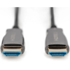 Кабель мультимедійний HDMI M to HDMI M 15m 4K AOC hybrid-fiber black Digitus (AK-330125-150-S)