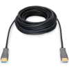 Кабель мультимедійний HDMI M to HDMI M 15m 4K AOC hybrid-fiber black Digitus (AK-330125-150-S)